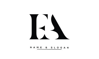 FA, AF Abstract Letters Logo Monogram