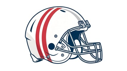 Fototapeta premium Flat-design American football helmet icon, ideal for sports-related applications