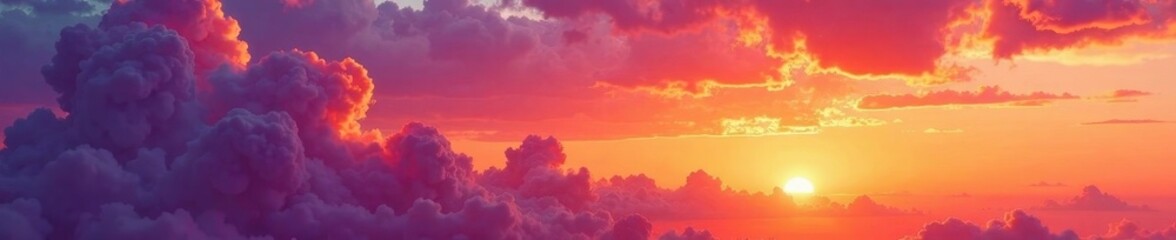 Swirling orange & purple watercolor, sunset sky texture , fantasy, peaceful