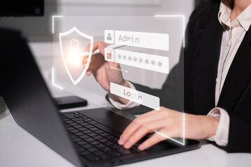 Password privacy security cybersecurity technology login protection concept