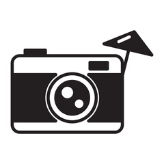 Camera icon or logo isolated sign symbol vector illustration - high-quality black style vector icons