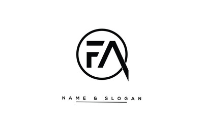 FA, AF Abstract Letters Logo Monogram