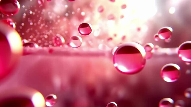 Red blood cells in motion: vivid depiction of circulation and vitality