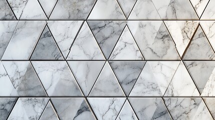 High-resolution seamless marble wall pattern with triangular tiles.