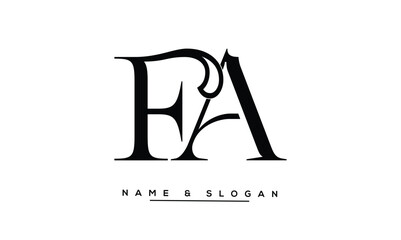 FA, AF Abstract Letters Logo Monogram