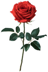 Fototapeta premium Valentine's Day etc. Love Gift Red Rose One