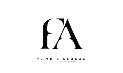 FA, AF Abstract Letters Logo Monogram