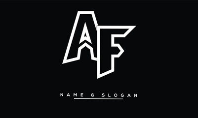 FA, AF Abstract Letters Logo Monogram
