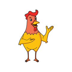 rooster character symbol.eps