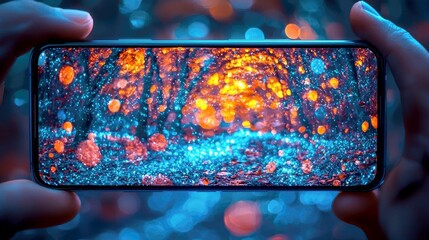 Enchanted Forest at Night: A Dreamy Winter Landscape Photography