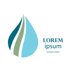 fresh blue water drop design