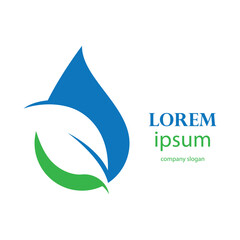 Obraz premium fresh blue water drop design