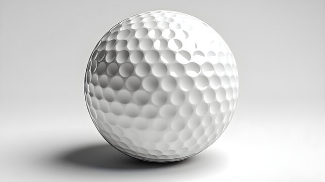 a golf ball on a white surface