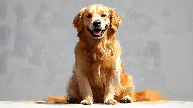 a dog sitting on the floor
