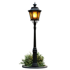 Street lamp isolated on transparent background