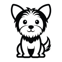 Obraz premium cute dog outline design for kids coloring book