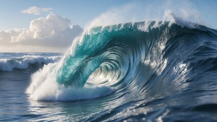 waves crashing on the rocks