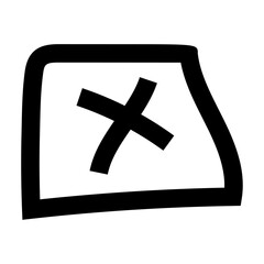 Ticks and marks for checkboxes and checklists. Vector hand drawn element icon, approving or voting, confirmation or positive answer yes. Pencil, charcoal or ink symbols of check list square frame
