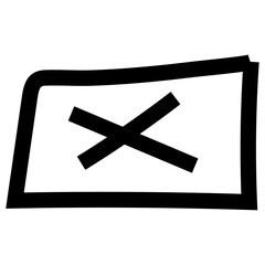 Obraz premium Ticks and marks for checkboxes and checklists. Vector hand drawn element icon, approving or voting, confirmation or positive answer yes. Pencil, charcoal or ink symbols of check list square frame