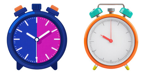 Colorful Stopwatches for Time Management and Motivation with Inspiring Quote Design