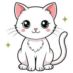 Obraz premium animal vector illustration of a cute cat 