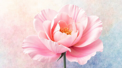 Fototapeta premium Romantic Pink Flower Design for Holiday Greetings