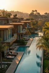 Luxury Villas with Infinity Pool at Sunset