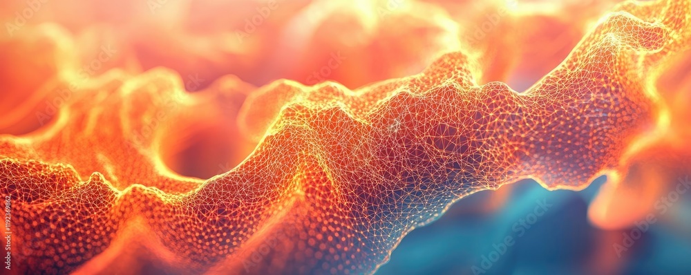 Poster plexus abstract background idea. a vibrant, abstract representation of coral reef textures in vivid 