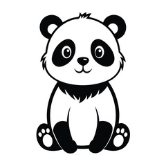 Fototapeta premium animal vector illustration of a panda 