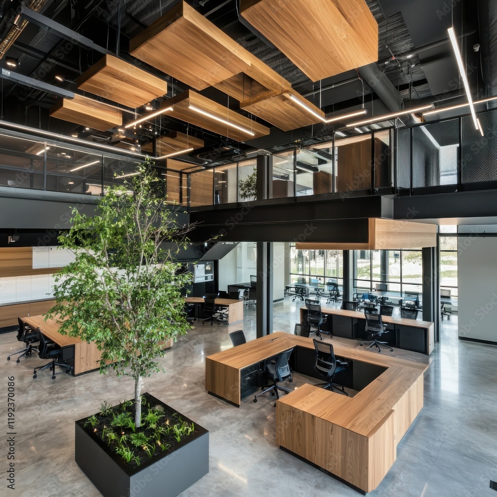 Poster innovative office spaces designed for collaboration and creativity in modern work environments showc