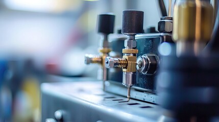 Industrial Machine Close-Up: Precision Engineering and Manufacturing Technology