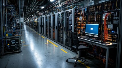 Obraz premium Backup power systems support peak energy demand in data center infrastructure management