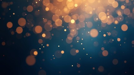 Falling gold lights gala texture blue abstract sparkle dust particles light dark pattern Gold overlay bokeh