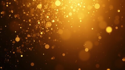 Falling gold lights gala texture gold abstract sparkle dust particles light dark pattern Gold overlay bokeh