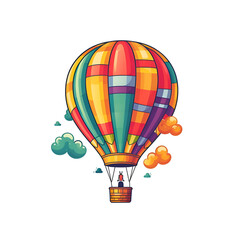 Fototapeta premium Colorful Hot Air Balloon Adventure . A Scenic Journey Through the Sky