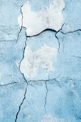 Obraz premium Textured blue concrete wall with rough stucco surface highlighting subtle imperfections and calming pastel hues