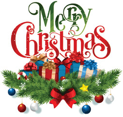 A decorated Christmas tree with snowflakes and gifts on a red background during the holiday season, creating a festive atmosphere