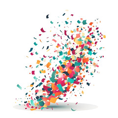 Obraz premium Colorful Confetti Burst . Festive Celebration Background