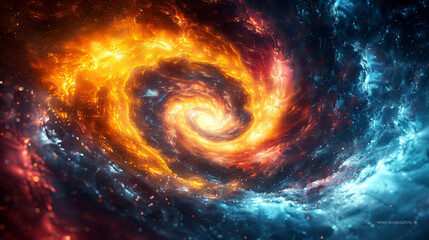 Fototapeta premium background with space,Futuristic abstract landscape with vibrant colors