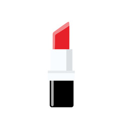 Red lipstick makeup vector illustration