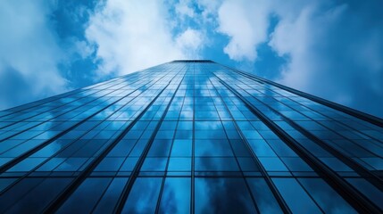 Fototapeta premium Modern Skyscraper Reaching for the Sky