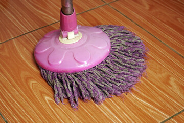 Close up of floor mop