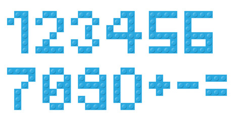 Obraz premium Bright and Colorful Style Numbers as well as Symbols for Creative Fun and Playtime Activities