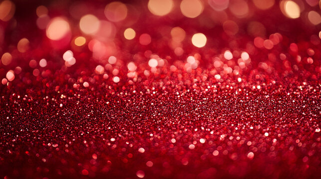 Sparkling red glitter background perfect for Valentine's Day celebrations and decorations