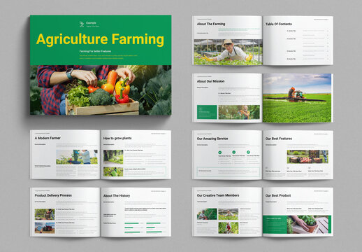 Agriculture Brochure Template Design Layout Landscape