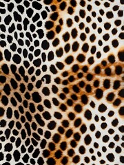 Leopard tiger skin seamless pattern texture print on white background