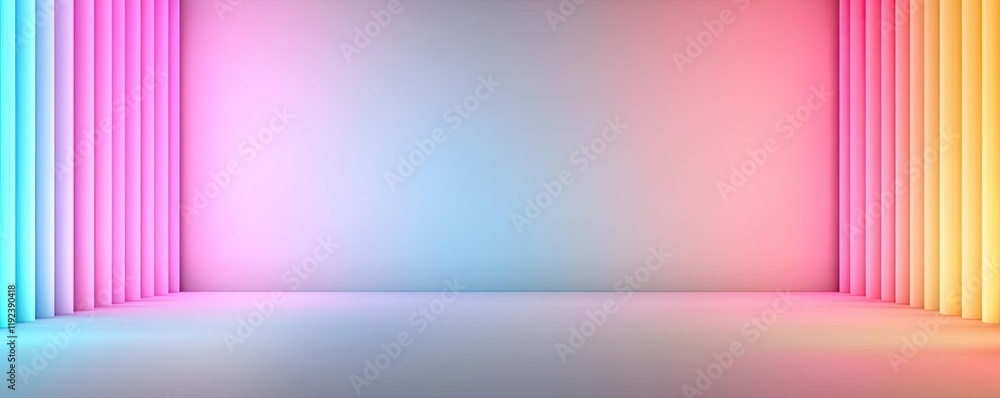 Poster vivid gradient concept. a vibrant backdrop with colorful neon lights for creative projects and prese