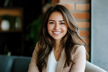 smiling businesswoman office confident entrepreneur, creative professional, corporate leader, businessperson startup creative working female