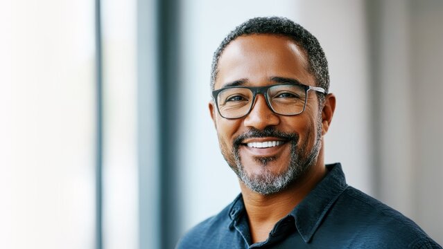 business businessman office mature middle aged meeting man businessperson startup portrait corporate manager black copy space