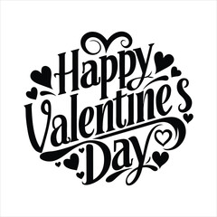 Obraz premium Happy Valentine's Day, typography t shirt design